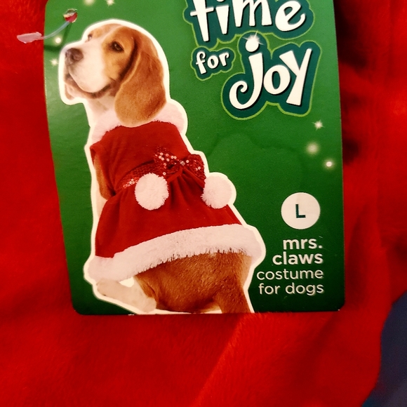 Red Ms. Claus Dog Costume, Large - Picture 5 of 5